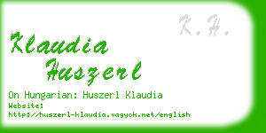 klaudia huszerl business card